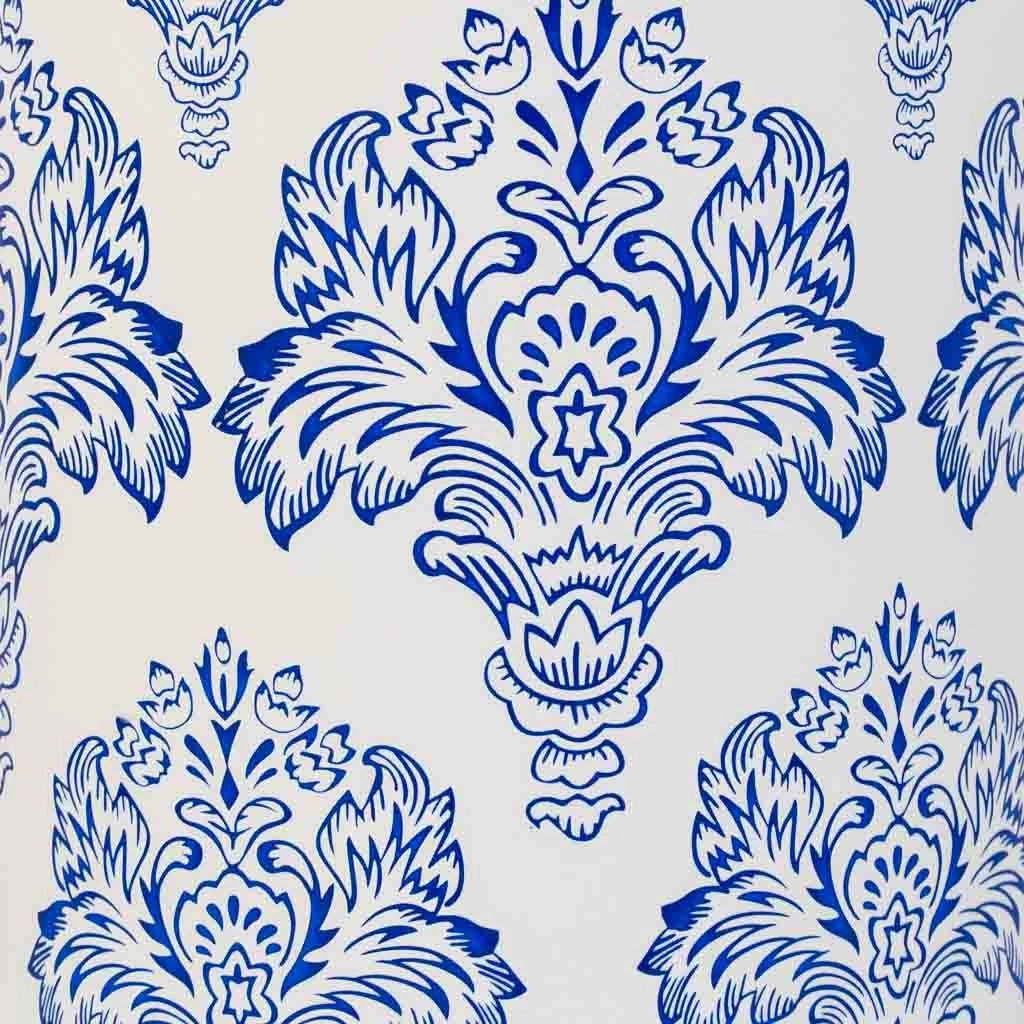 Vaso in ceramica bianca e blu, D17x27h cm