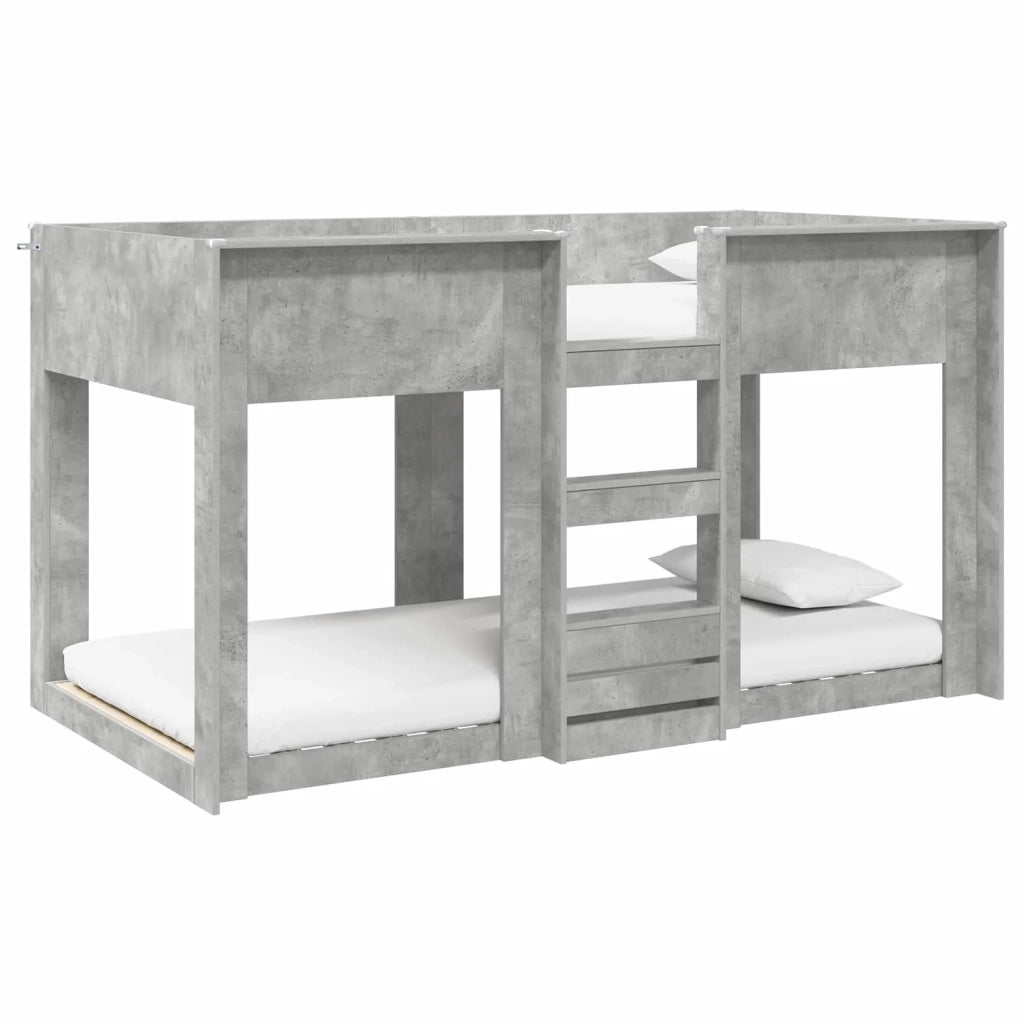 Letto a Castello per Bambini Grigio cemento 90 x 200 cm