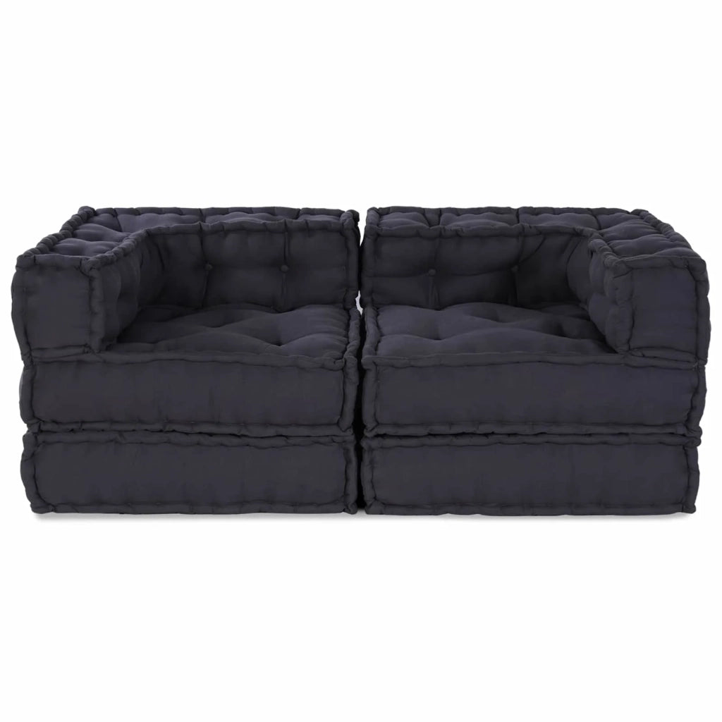 Unità di Divano Modulare 2 pcs Antracite 140 x 70 x 56 cm 3315066