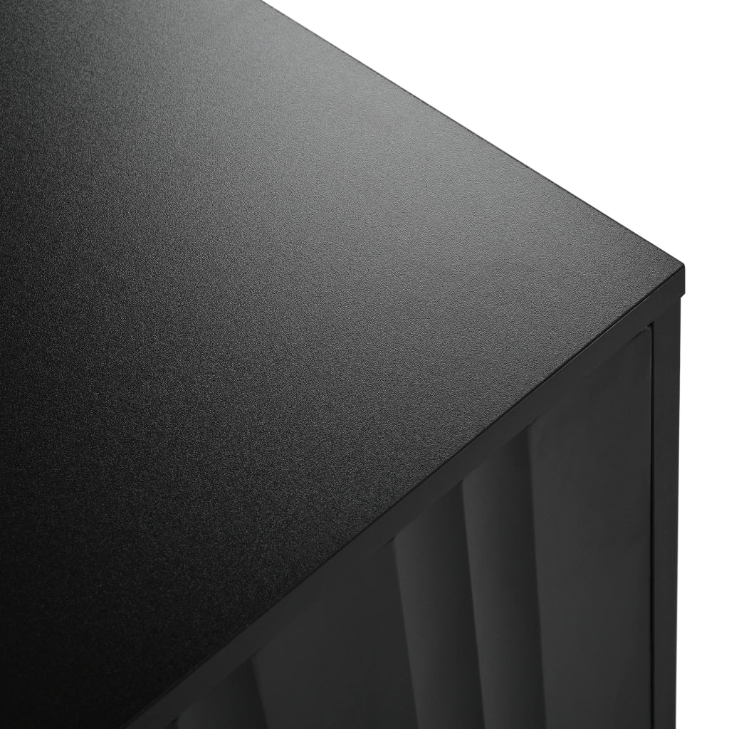 Mobile TV nero - Zephmum - 190x38x48 cm - gambe dorate