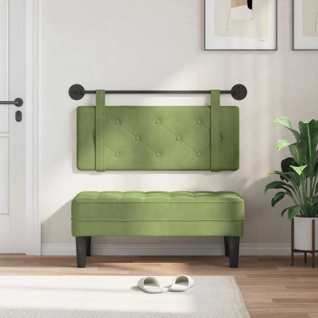 Testiera | Testata sospesa Verde chiaro Velluto