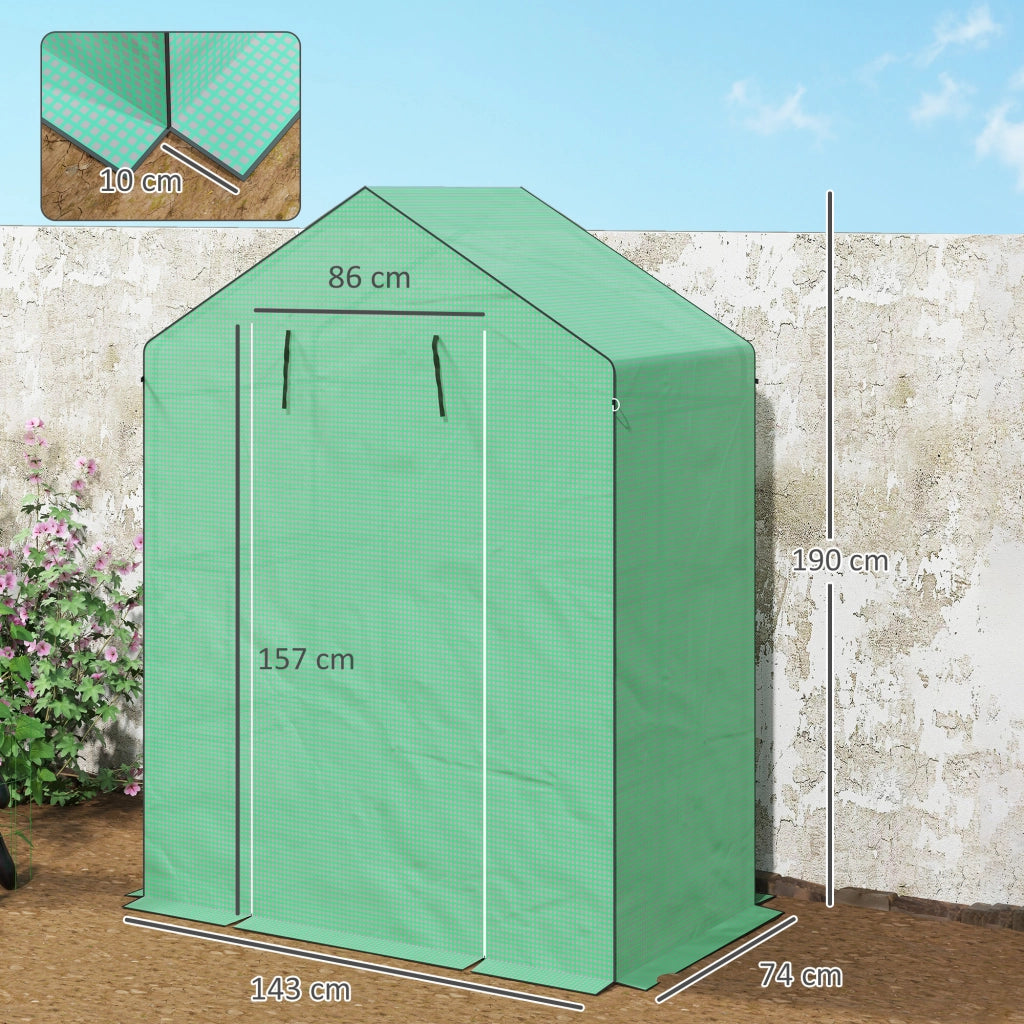 Serra da Giardino con Ripiani ¨C Xylo ¨C 143x74x190 cm Verde