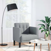 Divano Sedia con Braccioli-Poltrona-Sofa Relax Grigio Chiaro 53 cm in Tessuto