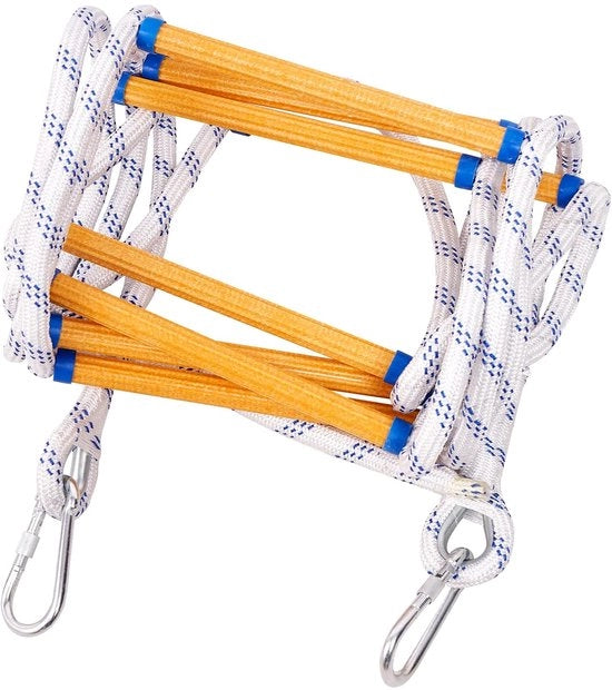Scaletto di sicurezza portatile 5 m - Antiscivolo - Progettato per sport - Con chiodo di sicurezza - Adatto per bambini e adulti - Scaletta di emergenza