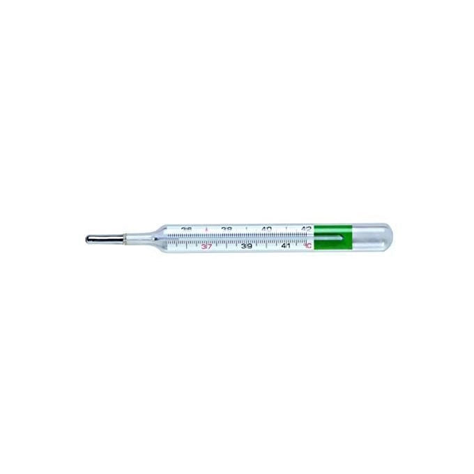 Flaem TRM10 Accu-Therm Termometro Clinico Ecologico in Vetro Senza Mercurio Galinstan Anallergico Senza Nichel e PVC