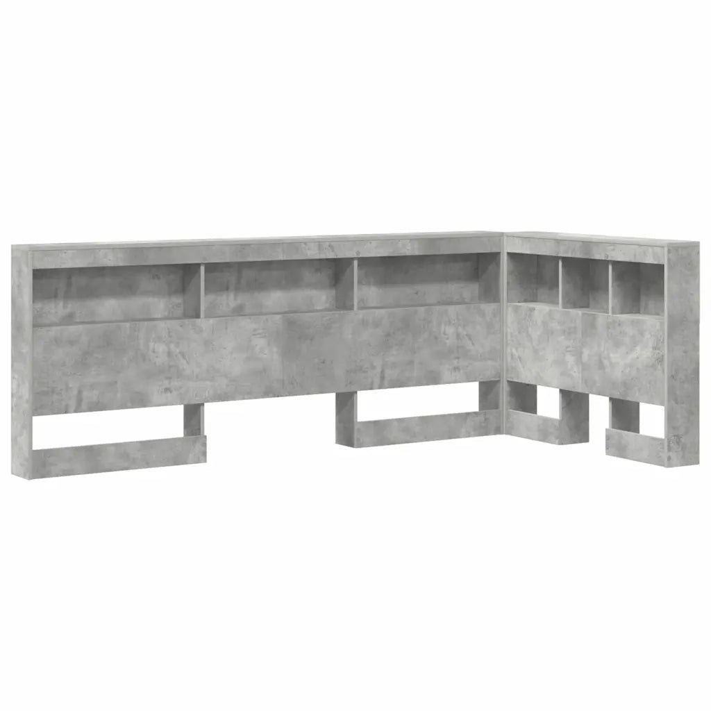 Testata contenitore Grigio cemento 90 cm Legno multistrato 3335456