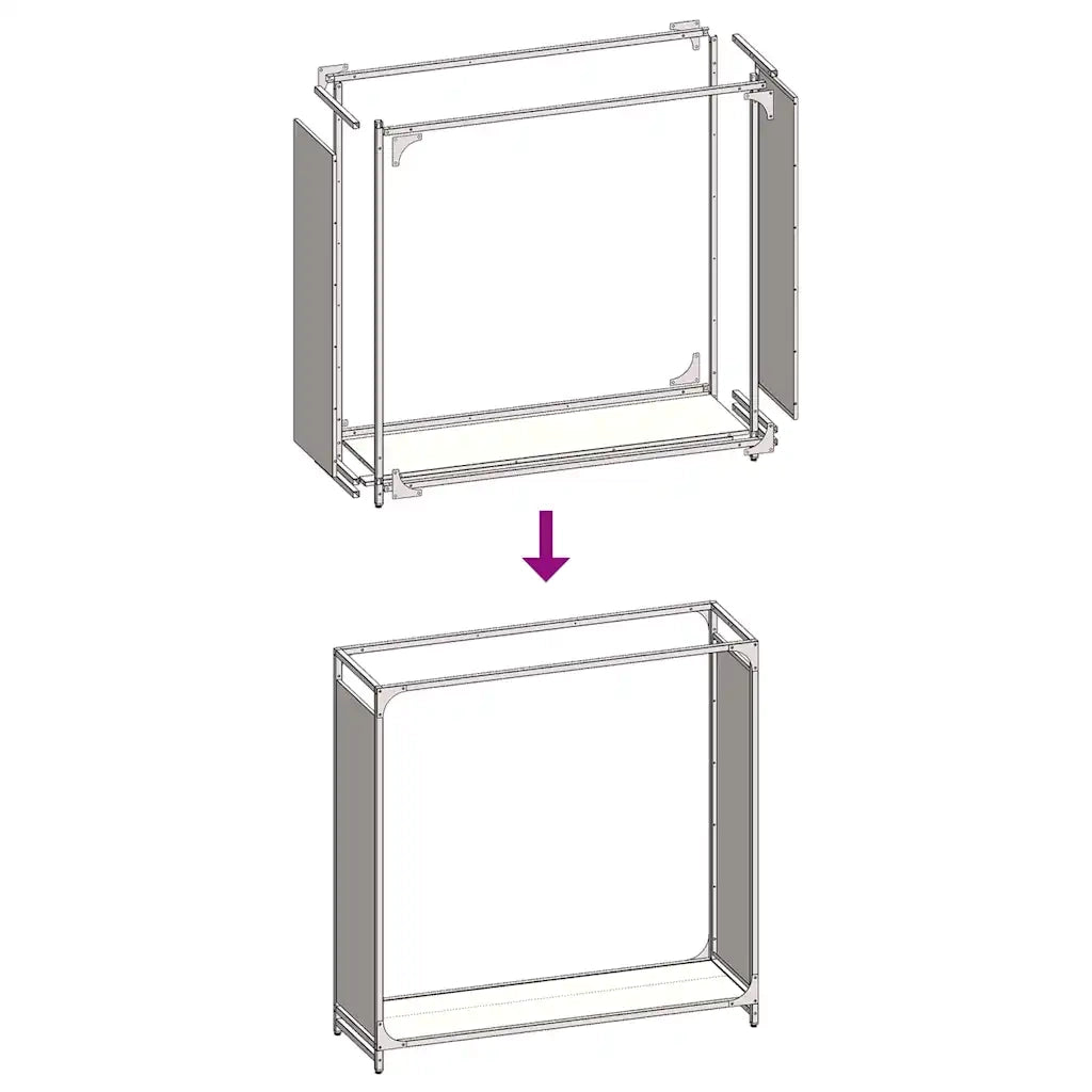 Rastrelliera per Legna da Ardere Bianca 90x28x90 cm CFW6824941