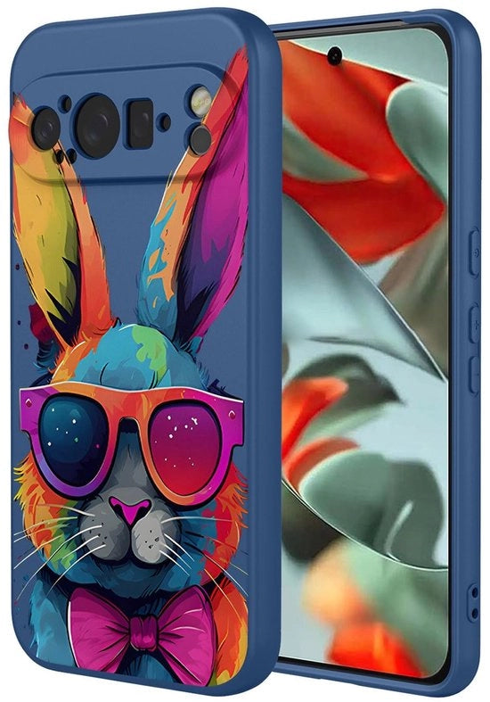 Custodia in silicone ultra-sottile - Resistente allo shock - Per Google Pixel 9 Pro - Leggera - Stile elegante - Finitura microfibre - Custodia per smartphone