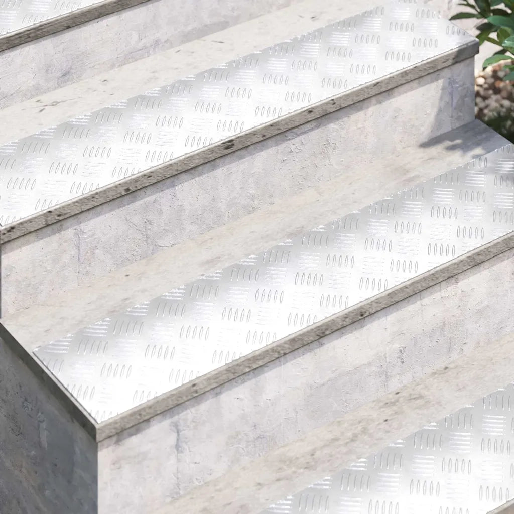 Gradini per Scale 4 pcs Argento 100 x 20 cm Alluminio 4104268