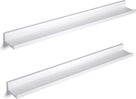 Set di 2 Pannelli da Parete Liscio – Bianco