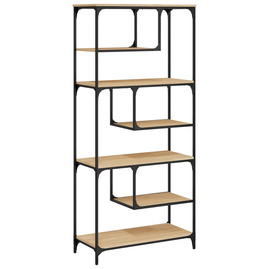 Libreria Rovere Sonoma 81x36x176 cm in Legno Multistrato 836224