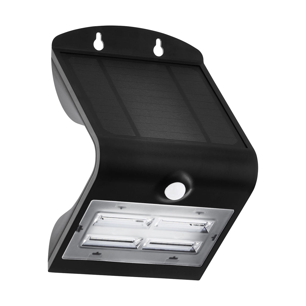 Applique Esterno Moderna Lamozzo Policarbonato Nero E Trasparente Led