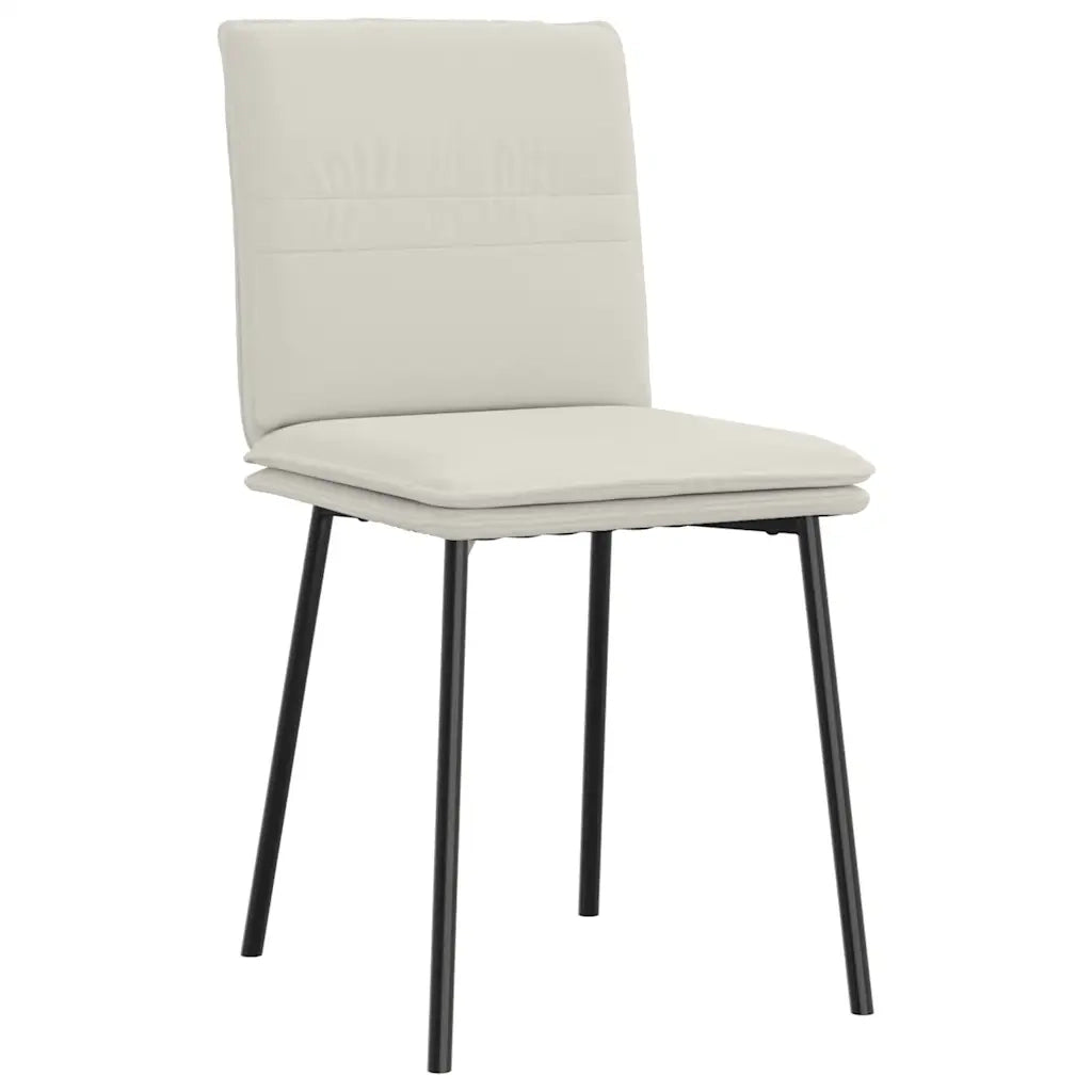 Sedie da Pranzo 2 pz Crema in Velluto 4101253