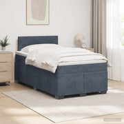 Letto box spring con materasso Grigio Scuro 120 x 190 cm 3450675