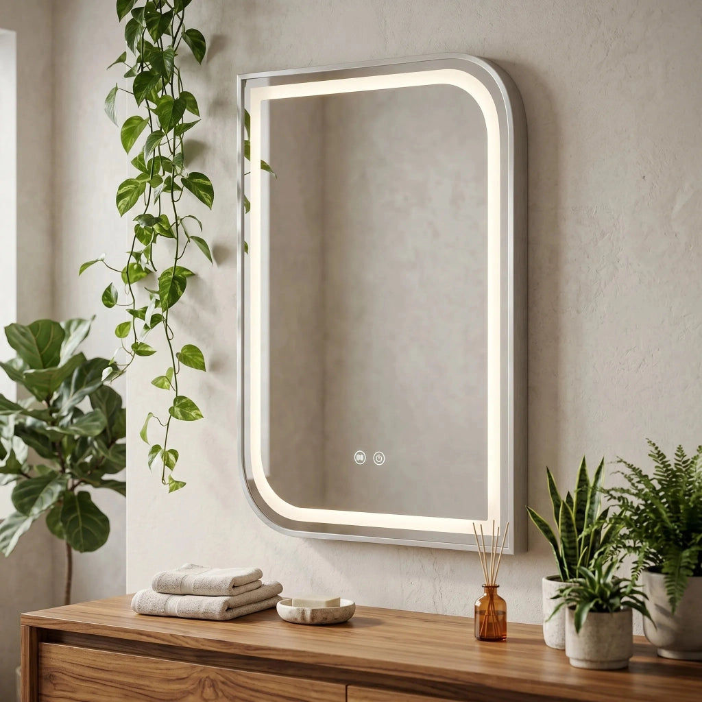 Specchio Led Zone 80x60 Brush Nickel