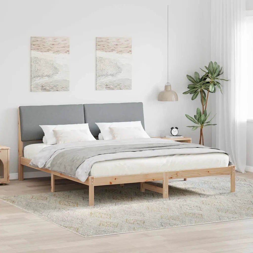 Struttura del Letto Marrone e grigio chiaro 200 x 200 cm
