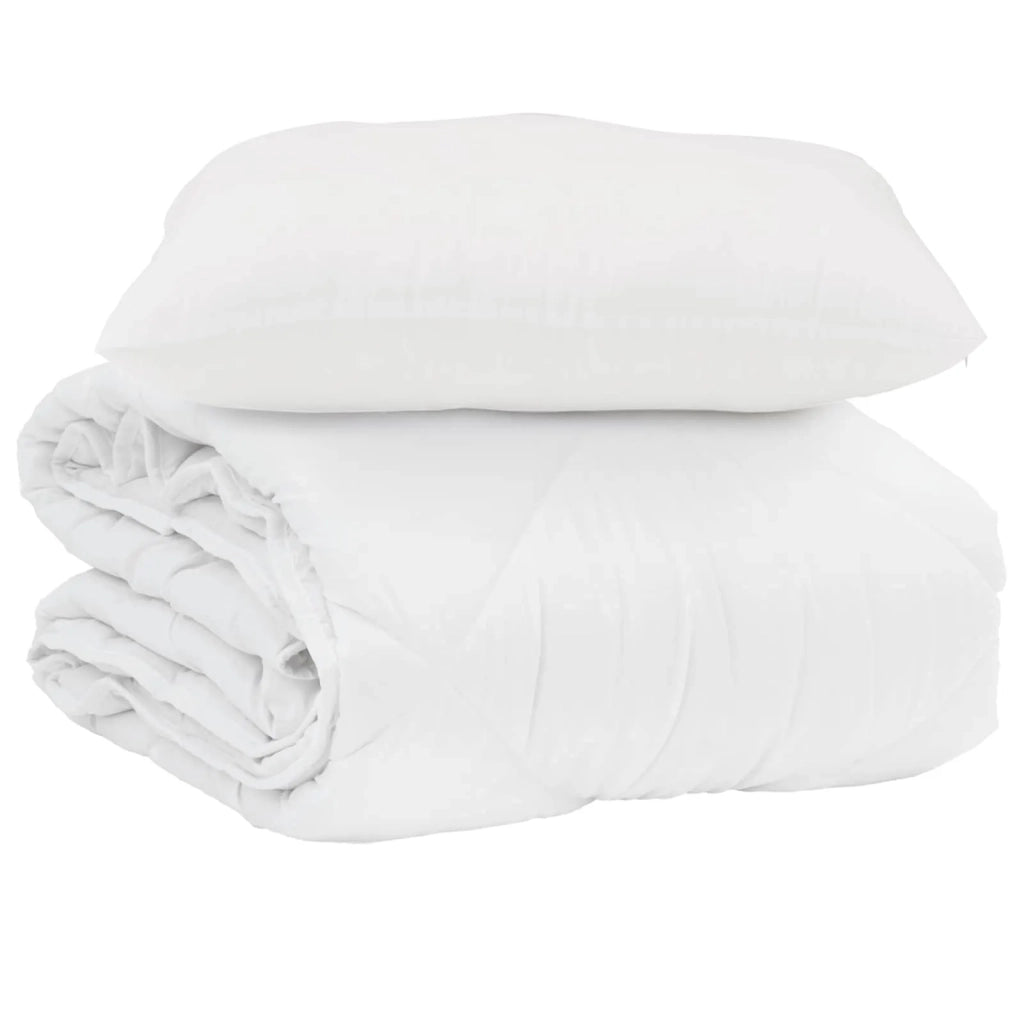 Piumone | Duvet Estivo con cuscino 2 pz Bianco Microfibra