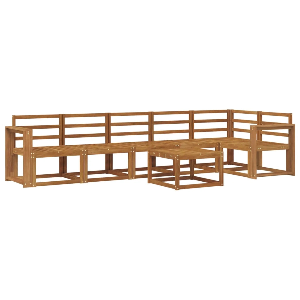 Set di divani da esterno 7 pcs Naturale