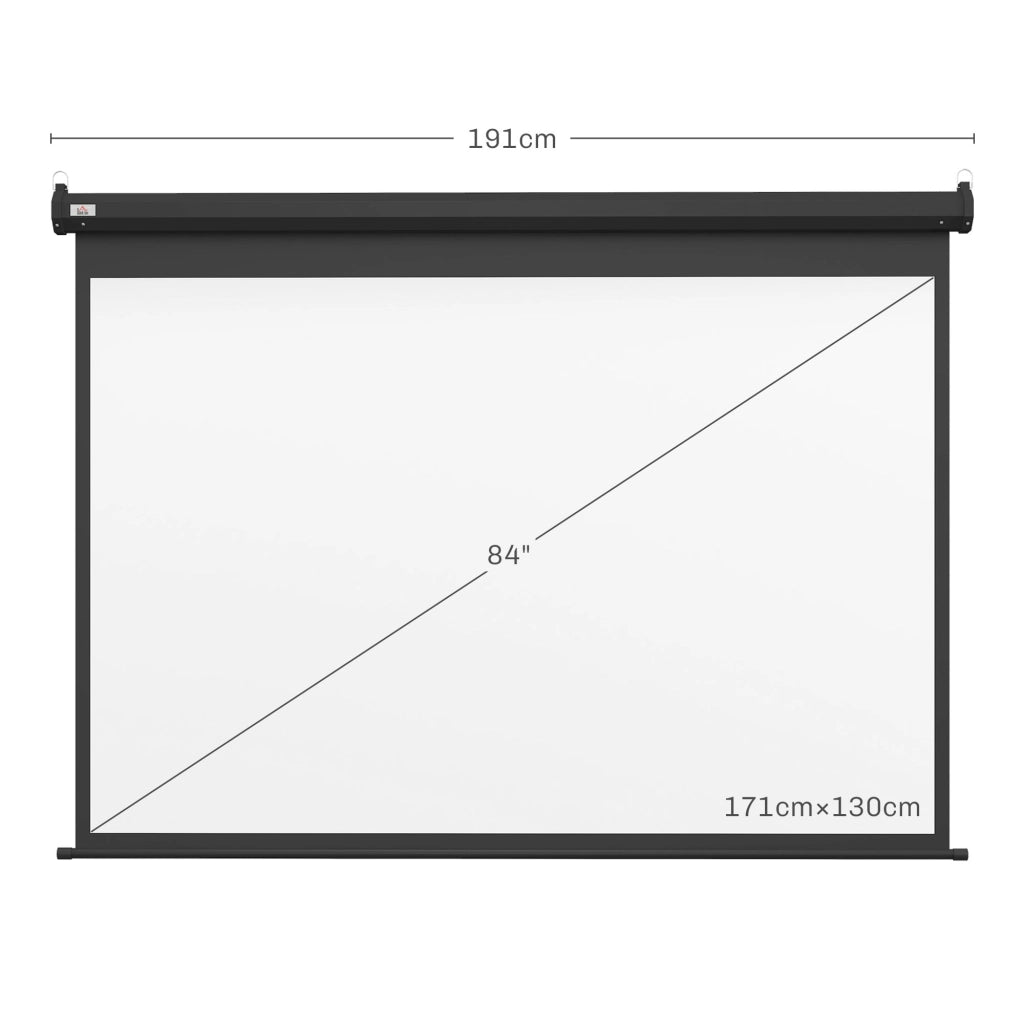 Schermo per Proiettore 89'' Regolabile ¨C Minimal ¨C 171x130 cm Nero