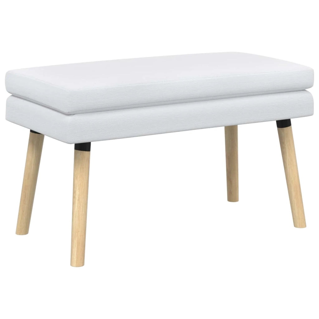 Panchina a doppio strato Bianco 80 x 40 x 47 cm Tessuto 42038442