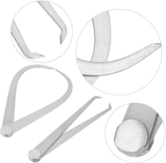 Kit di attrezzi per lavoro di precisione 2 pezzi - Misura di scorrimento 150 mm - Acciaio inossidabile - Aiuto per segnare - Pinza manuale fitness - Materiale di alta qualità nuovo di zecca