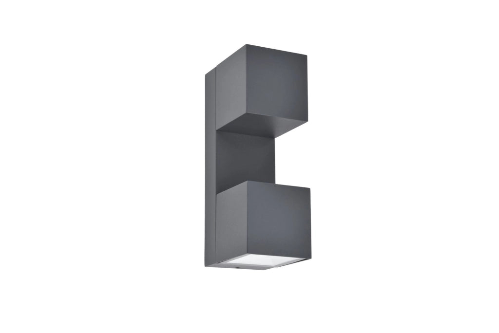 Applique esterna FARI 2 LED antracite alluminio IP54
