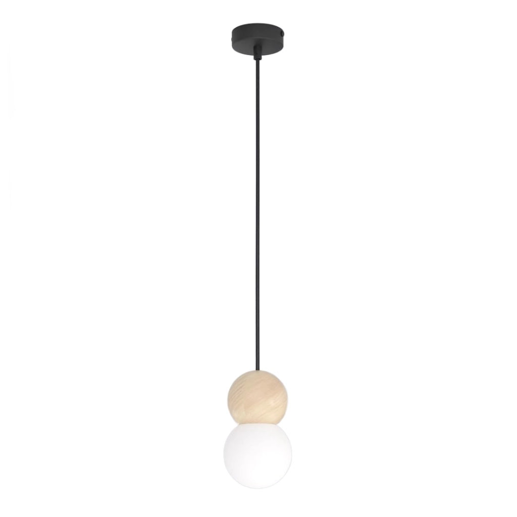 Lampada a sospensione LOOP Emibig 1xG9 legno vetro