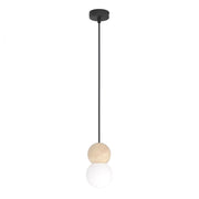 Lampada a sospensione LOOP Emibig 1xG9 legno vetro
