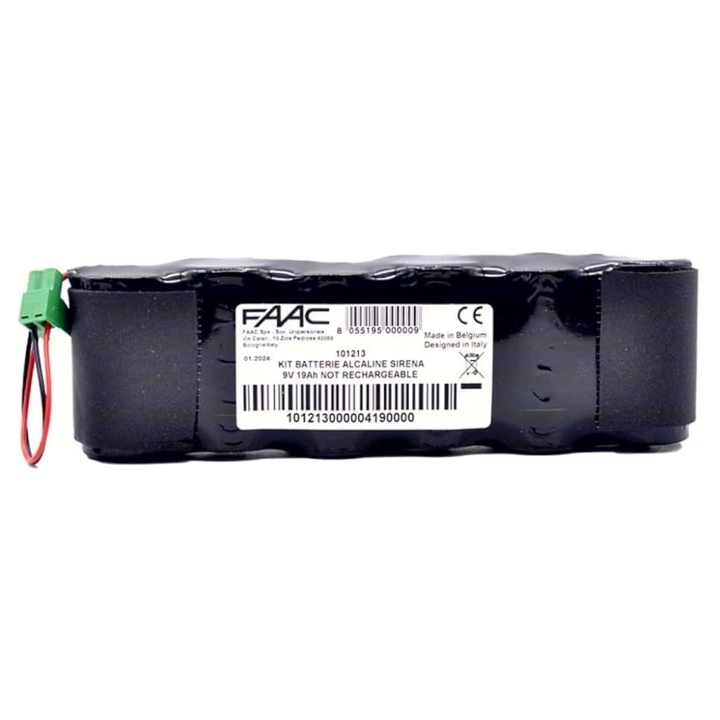KIT BATTERIE ALCALINE SIRENA FAAC 101213 AUTOMAZIONE AUTOMATISMI ORIGINALE NUOVO