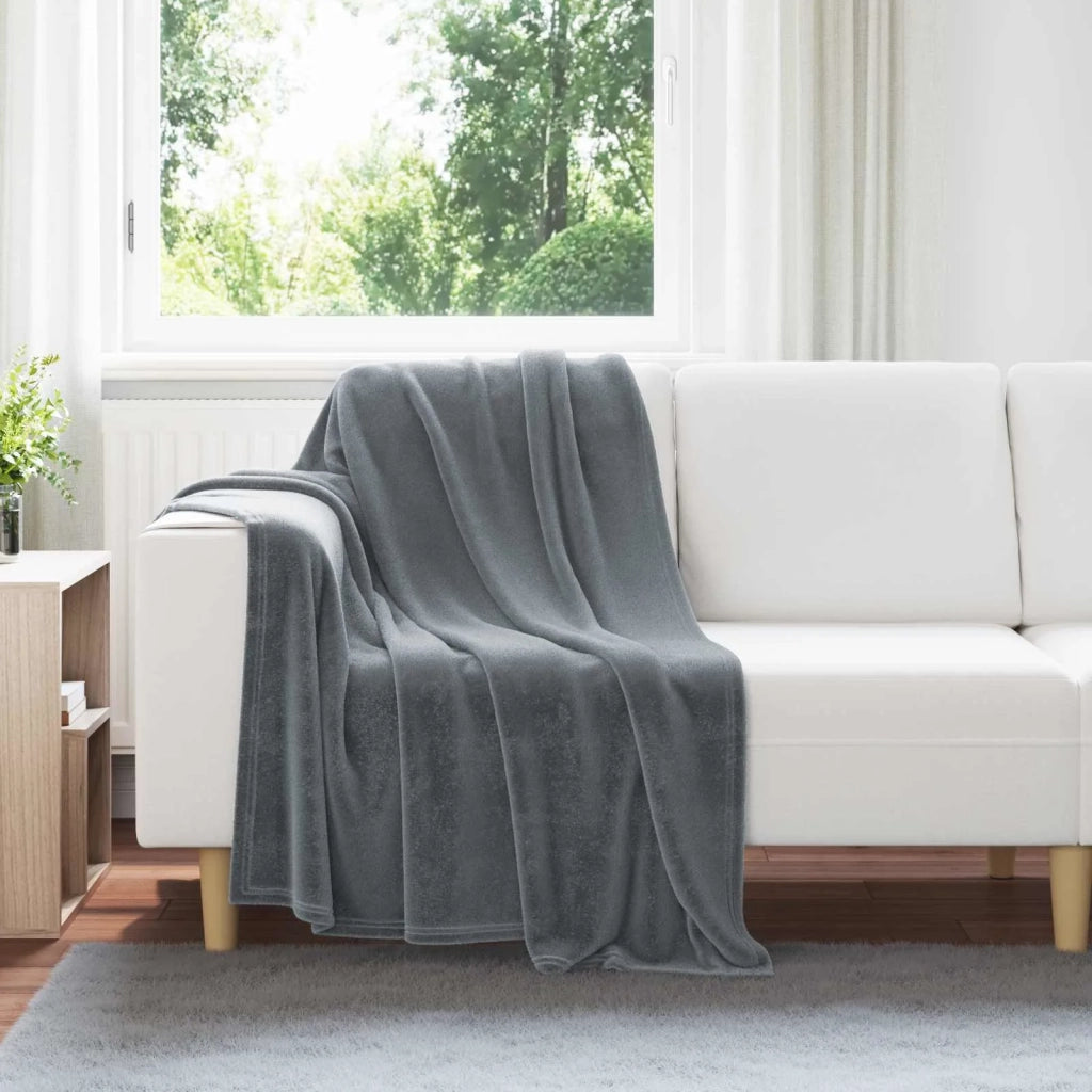 Coperta Grigio scuro 130 x 150 cm Panno 42016765