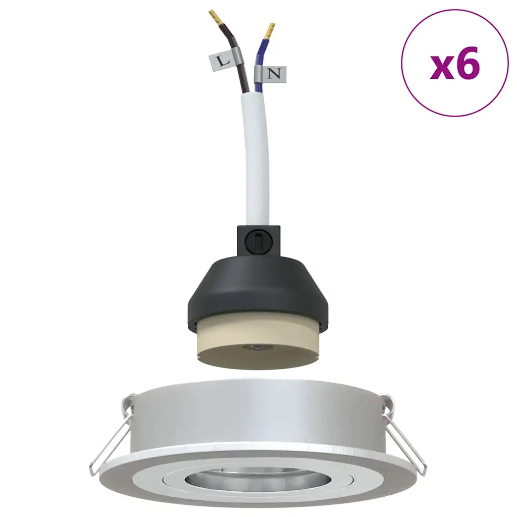 Spotlight 6 pz Argento 9 x 9 x 2 cm Alluminio CFW2047980