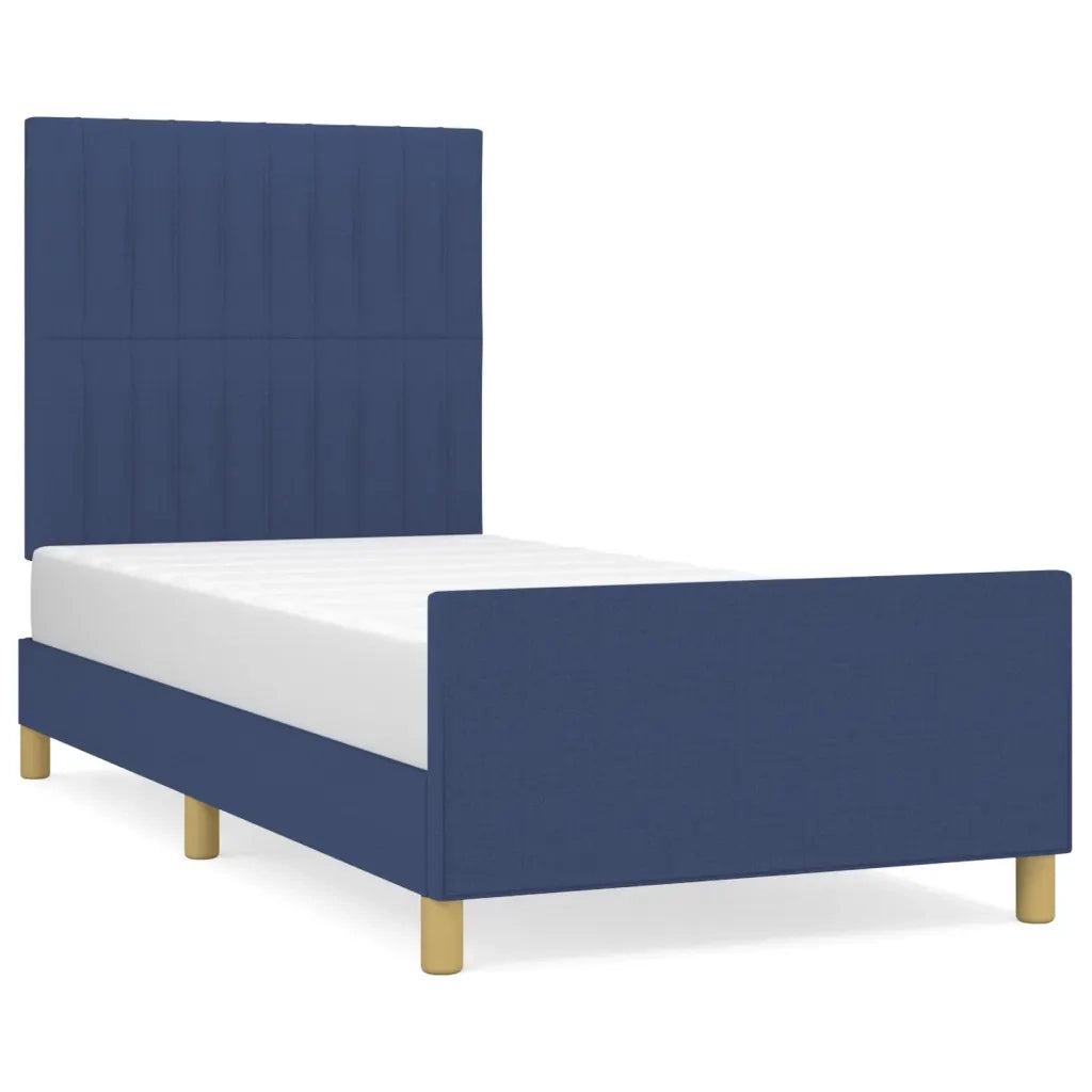 Giroletto senza Materasso-Struttura Letto Blu 100x200 cm in Tessuto 911701