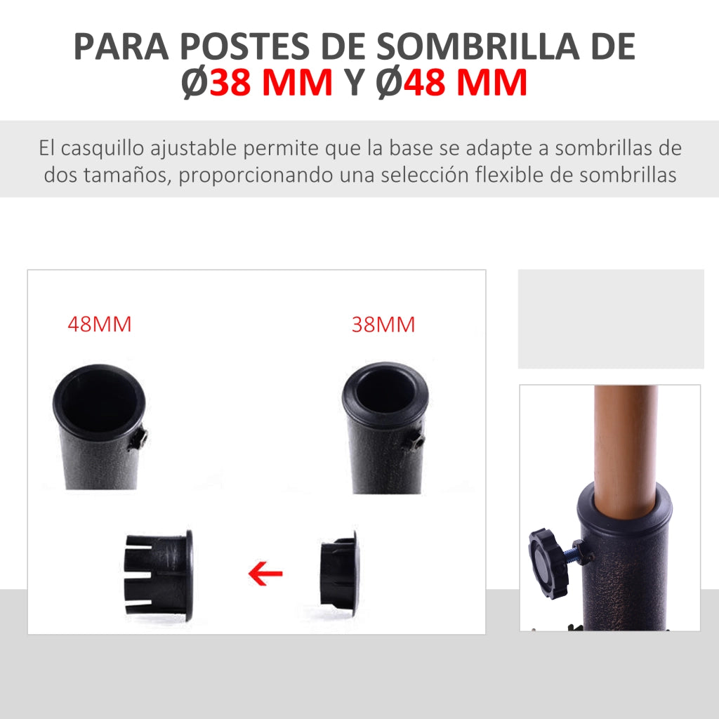 Base per Parasole in Resina ¨C Minimal ¨C Bronzo 47x47x32 cm
