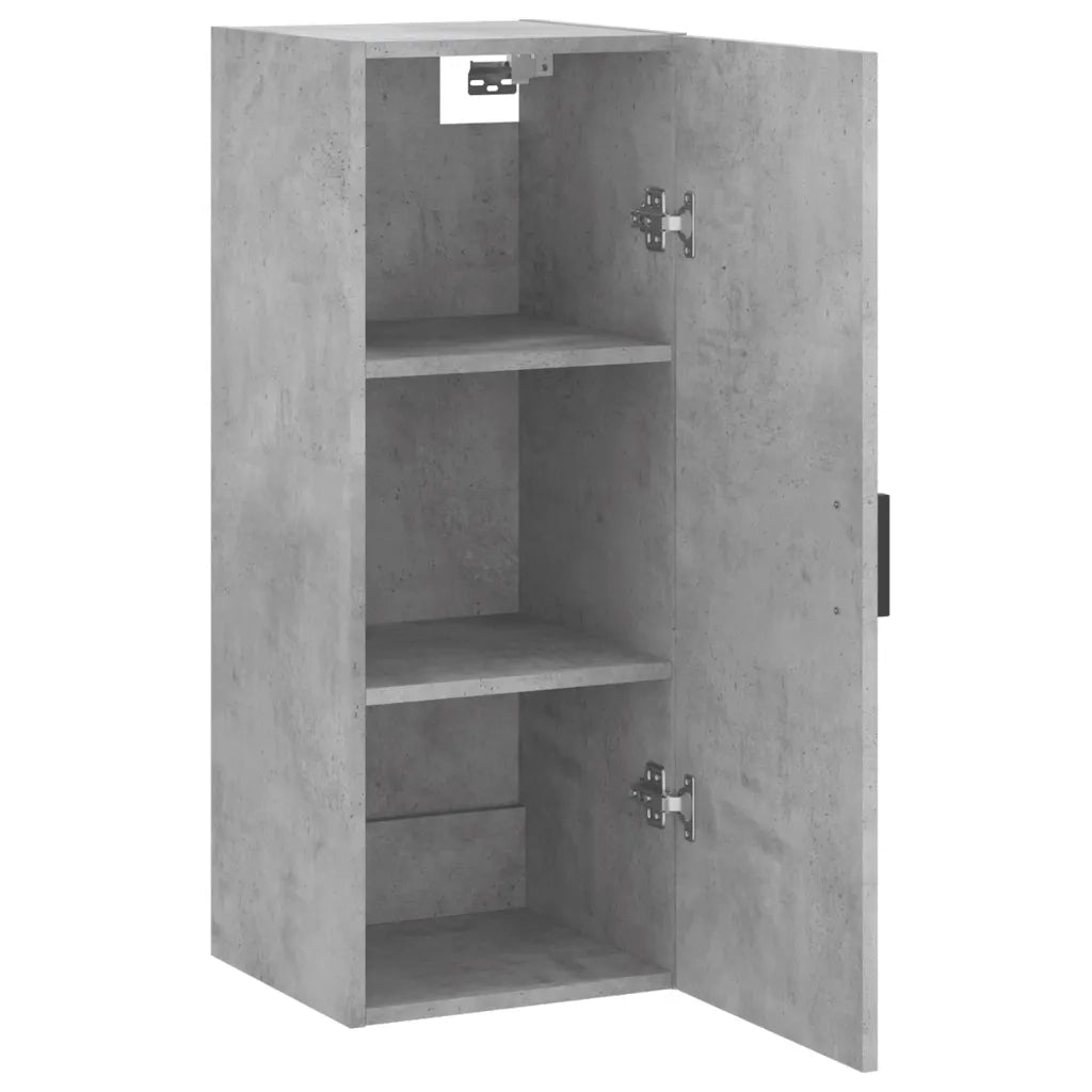 Mobiletto a muro di design pratico e funzionale dimensioni 34,5 x 34 x 90 cm realizzato in legno composito color grigio cemento codice 02_0048662.