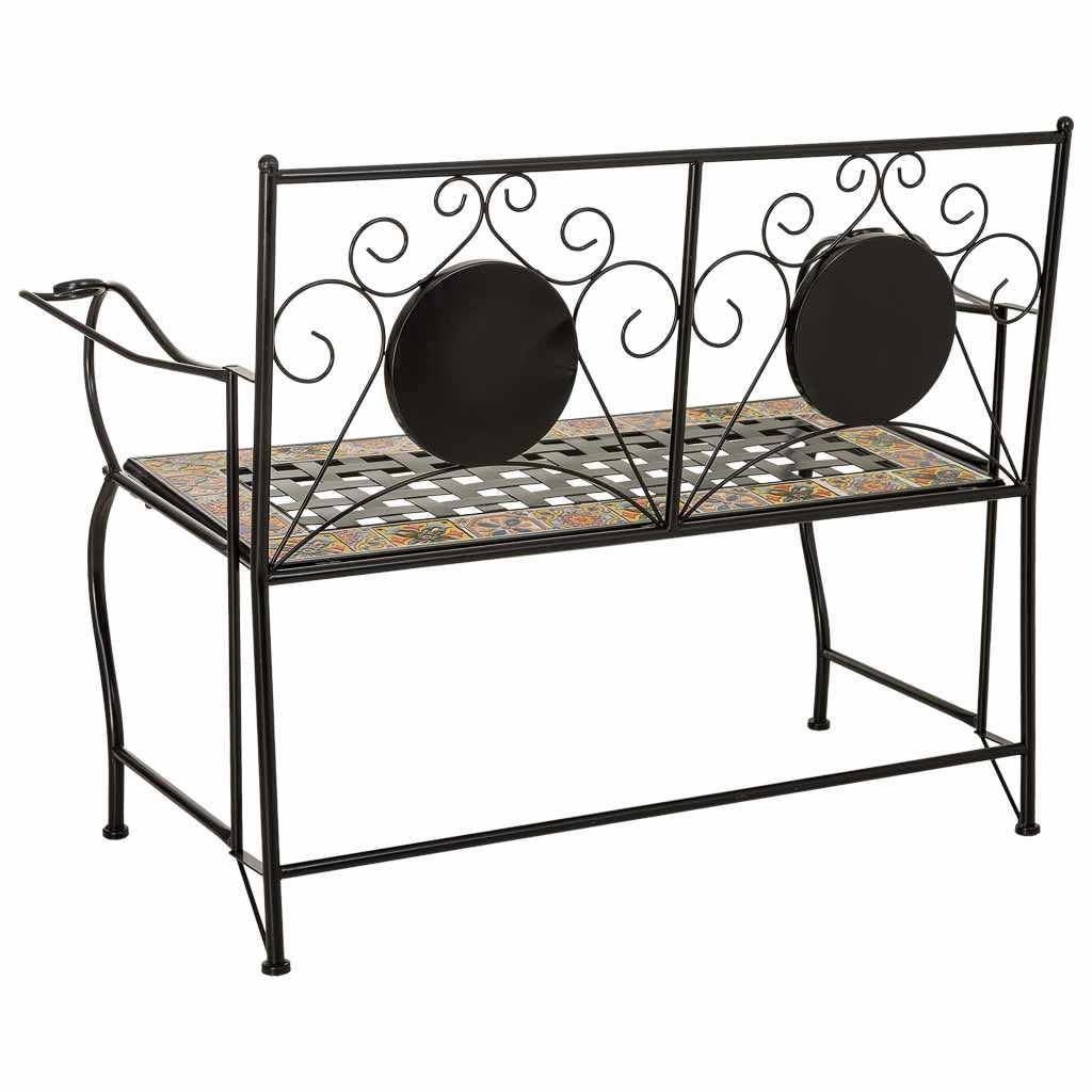 Panca in metallo multicolore, 110x50x88h cm