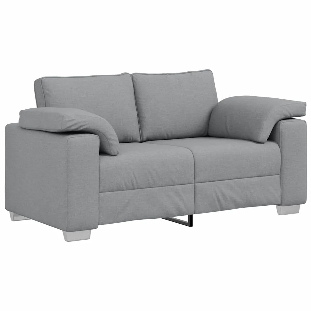 Divano a due posti Grigio chiaro 160 cm Tessuto 4105217