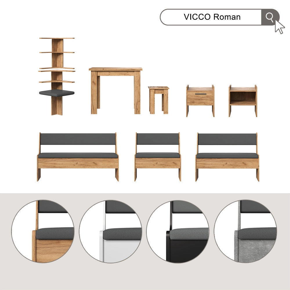 Vicco Libreria angolare da terra Antracite 43.5 x 37 cm