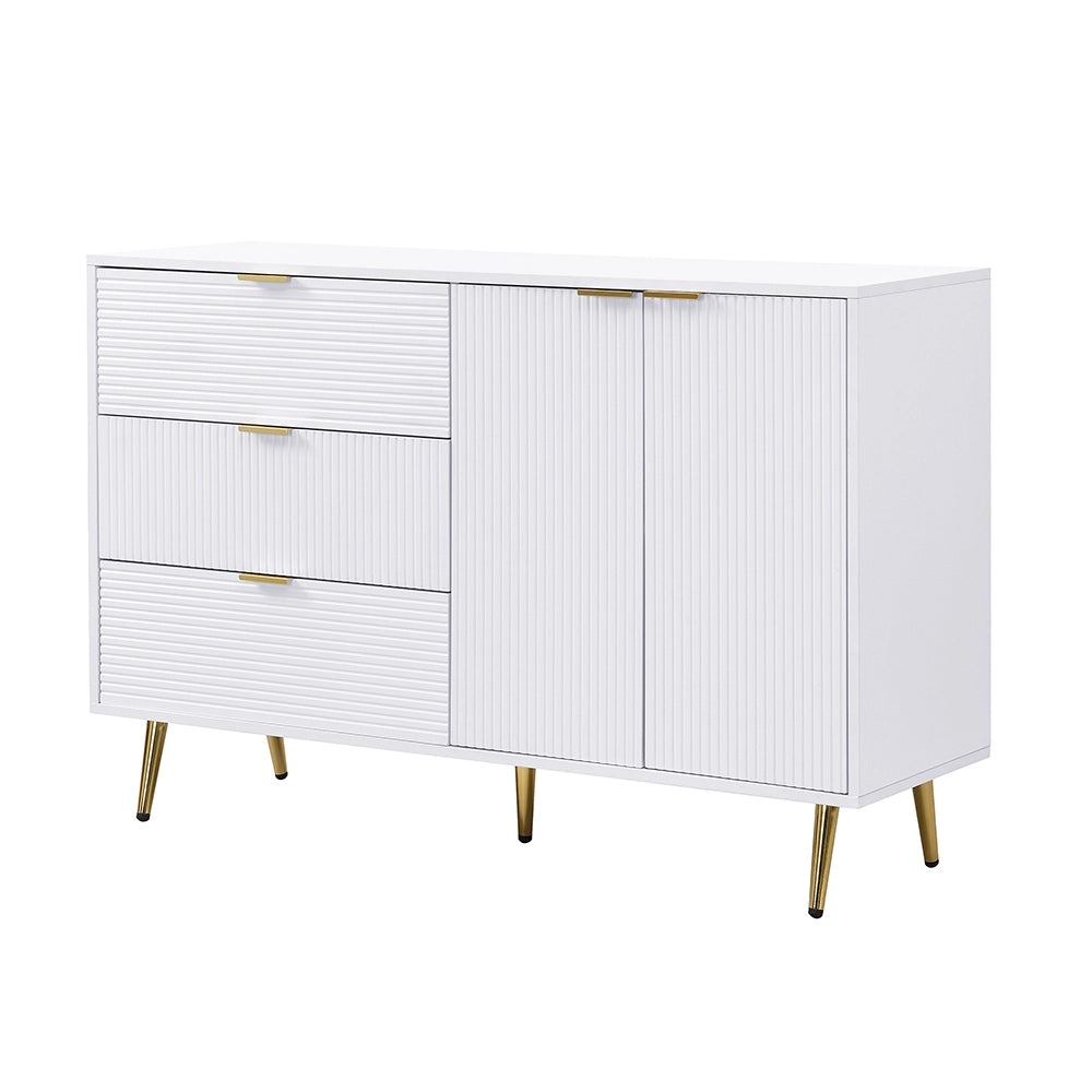 Buffet - Xylo - 140??40??85 cm - Porte e Cassetti con Maniglie Dorate