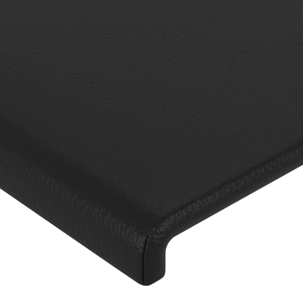 Testiera | Testata ad Orecchio Nera 203x23x118/128 cm in Similpelle