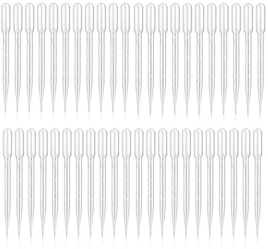 Pipette in plastica trasferimento 200 pezzi 3 ml per oli essenziali.
