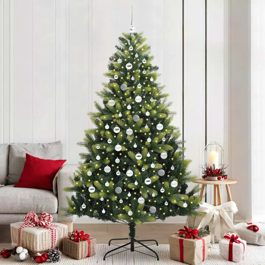 Albero di Natale Artificiale a Cerniera con 300 LED 210 cm 3396005