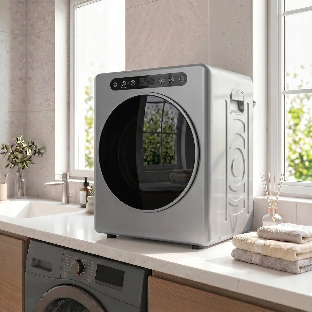 Asciugatrice Elettrica 1000W ¨C Xylo ¨C 3 Kg, 6 Modalit¨¤, Acciaio Inossidabile, Argento