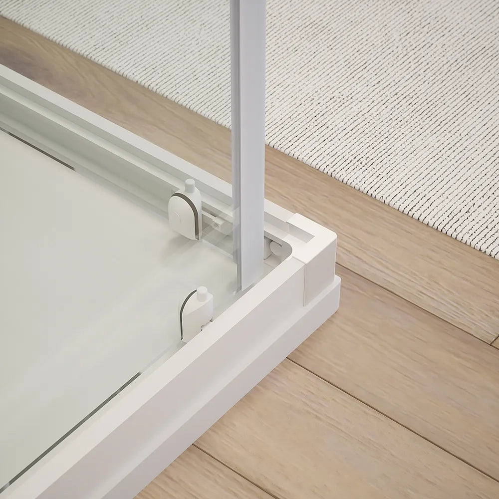 Box doccia angolare 70x90 cm trasparente 4 mm profili bianchi | Grenada