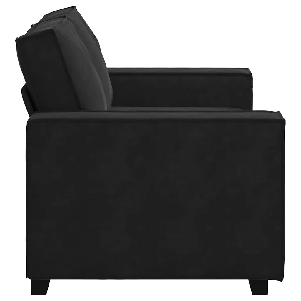 Divano a 2 Posti-Sofa 2 Posti Nero 120 cm in Velluto 313676