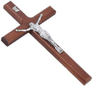 Decorazione per Parete Religiosa a forma di Croce in Legno - 115 mm Largo - 202 mm Alto