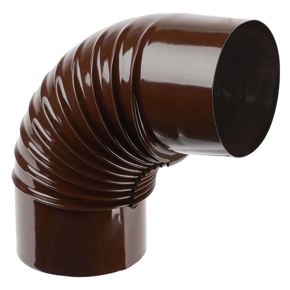 GOMITO SMALTATO PER STUFE EE ¸ 15 - 90Â° marrone EUROPROFIL