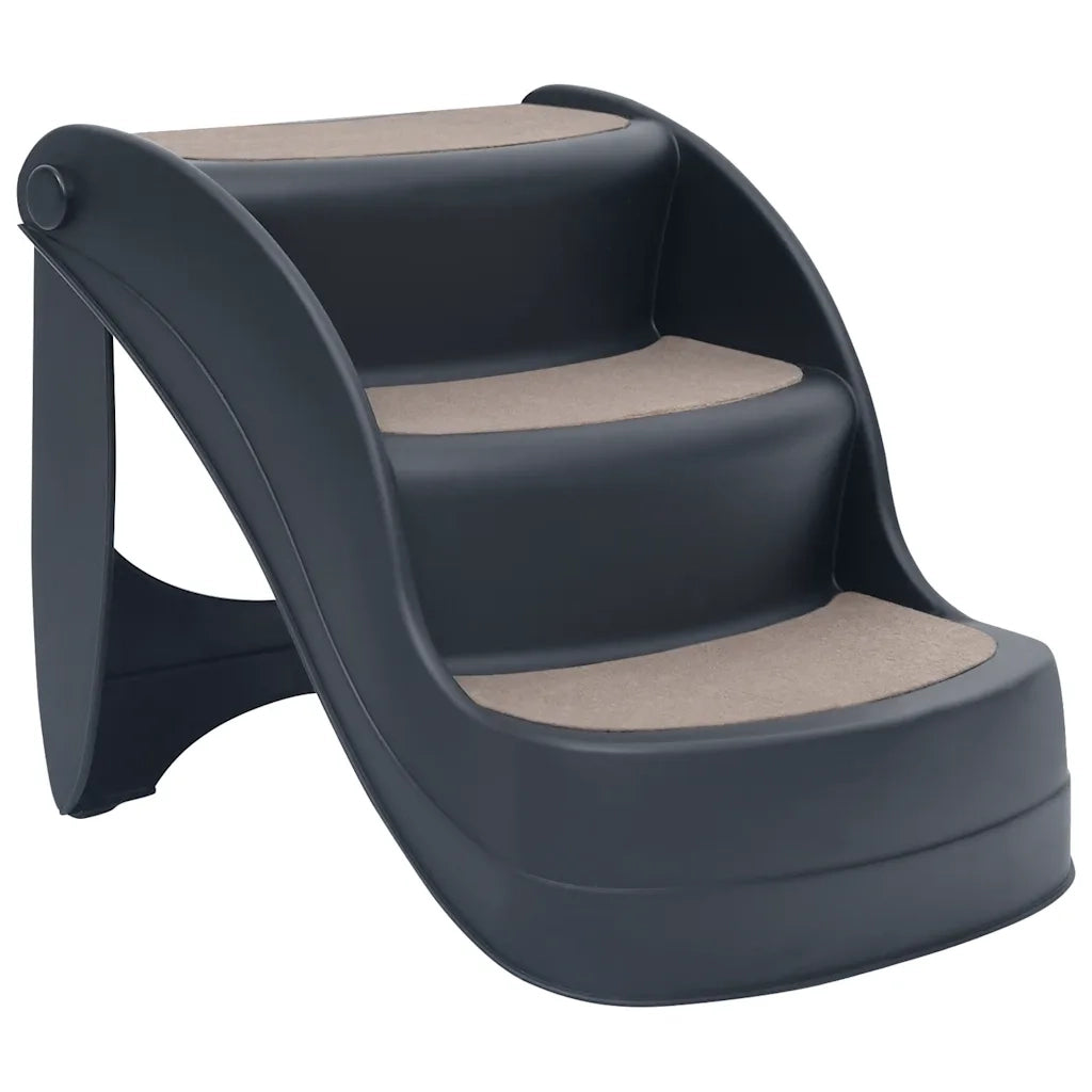 Scala per Cani Pieghevole con 3 Gradini Grigio Scuro CFW3954835