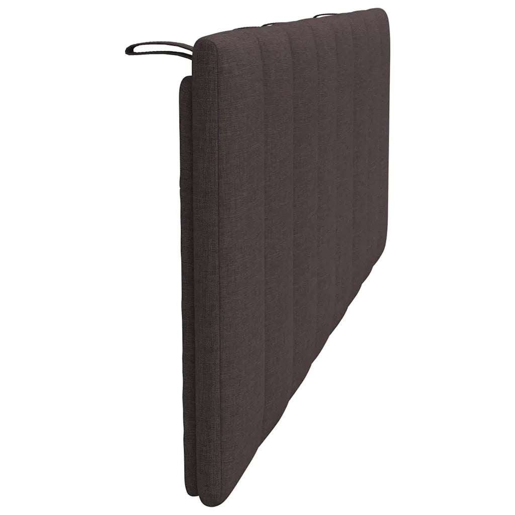 Cuscino Testiera Hanko Marrone Scuro 120 cm in Tessuto 4019159