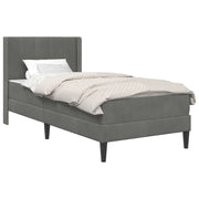 Letto singolo | Letto per adulti | Struttura letto con materasso Grigio Scuro 90 x 190 cm Velluto