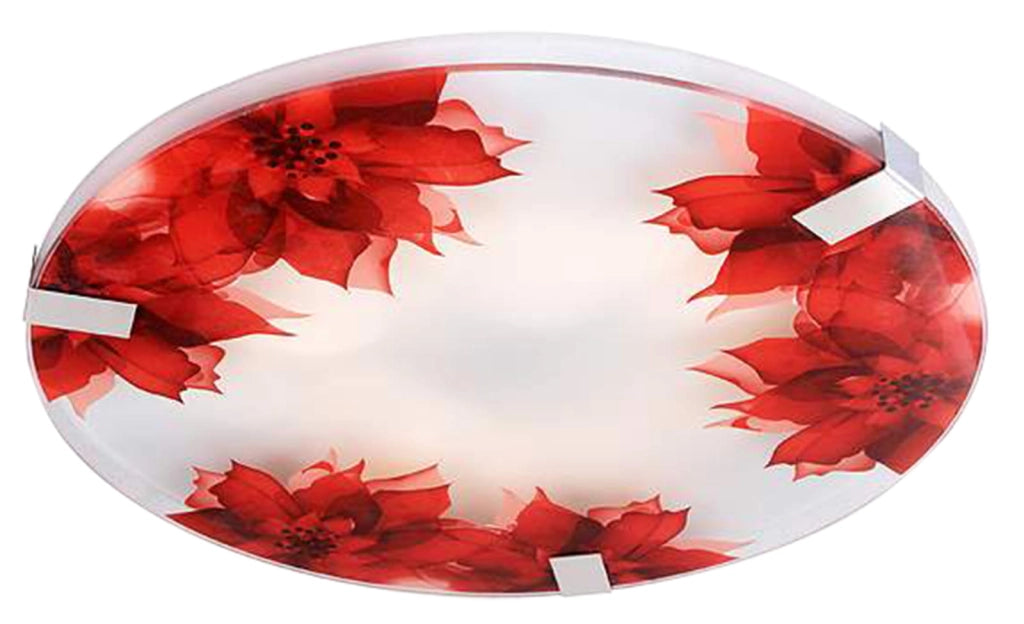 Plafoniera LED Candellux Rapsody 31cm 9W cromo/rosso